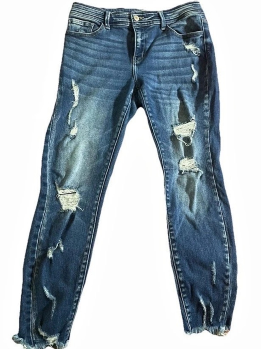 KanCan Women's Jeans Size 29 Low Rise Ankle Skinny Style distressed Pants